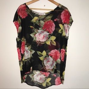 Fabrik sheer blouse size medium